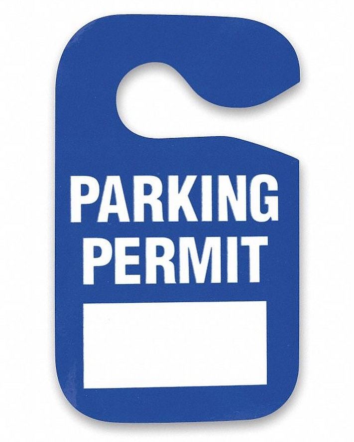 Parking Pass Tag 